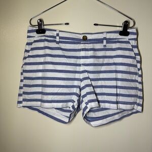Old Navy White and Navy Striped Women's Shorts